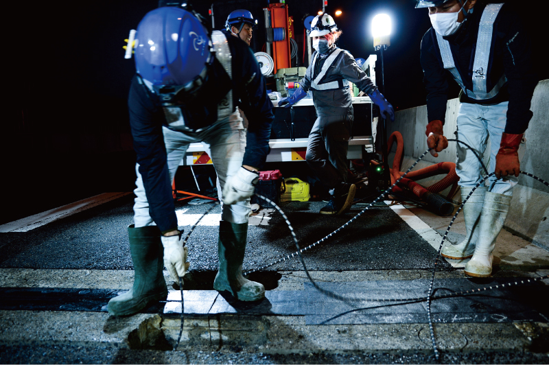 ワイヤーソー設置工